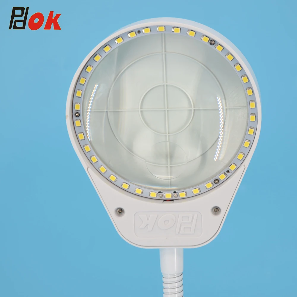  8x15x 3x10x 5x 100mm Lens Table Led Light Adjustable Magnifier Lamp with Flexible Metal Hose for Na