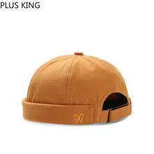 Желтая шапка в стиле хип-хоп с вышивкой, Шапка-бини, простая Стильная шапка помещика, кепка дыни, Новое поступление