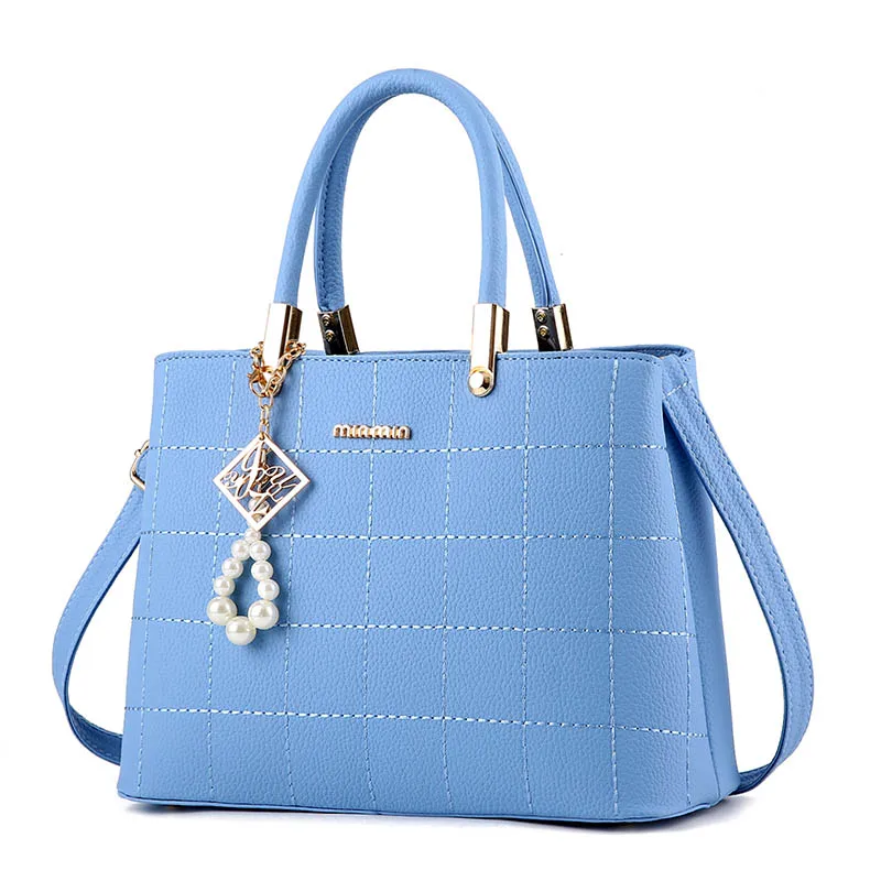 Роскошные женские сумки, дизайнерские сумки, большая летняя винтажная кожаная модная Бохо Сумка-тоут, вечерняя сумка через плечо, ручная сумка - Цвет: Sky Blue Bag