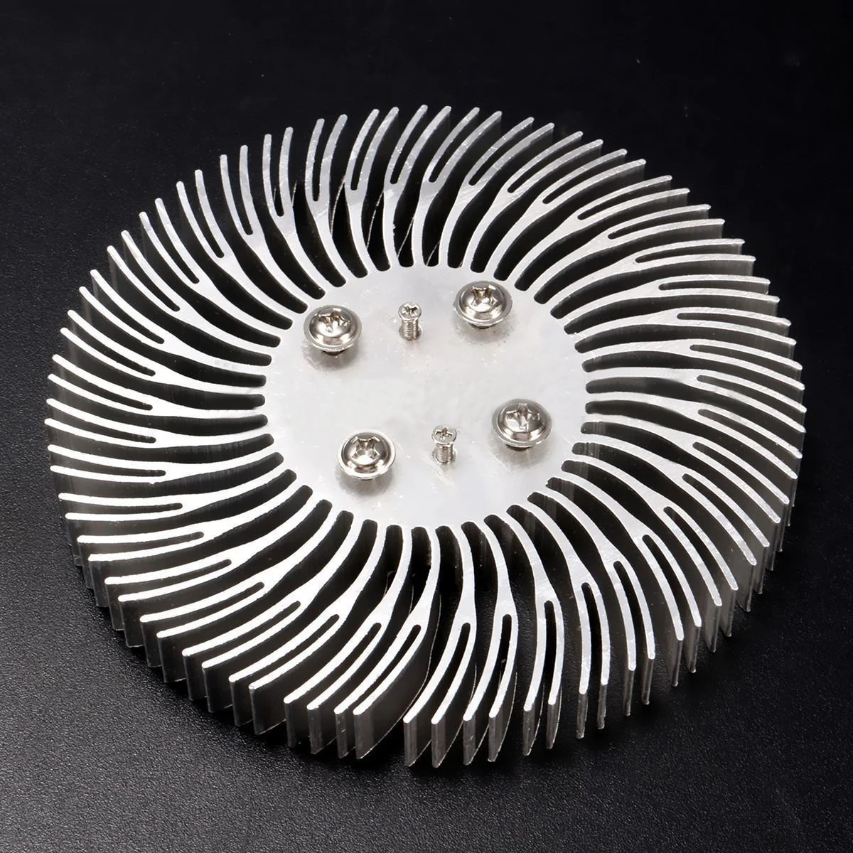 High Quality Aluminum Heatsink Radiator 90*10mm For 10W High Power LED Lamp Light Round Spiral Heat Sink with Screws