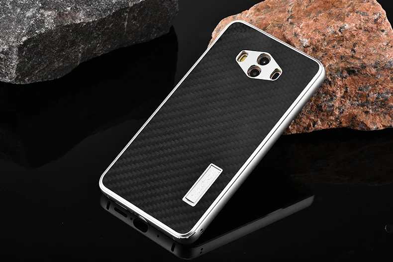 iMatch Luxury Aluminum Metal Bumper Carbon Fiber Back Cover Case for Huawei Mate 10