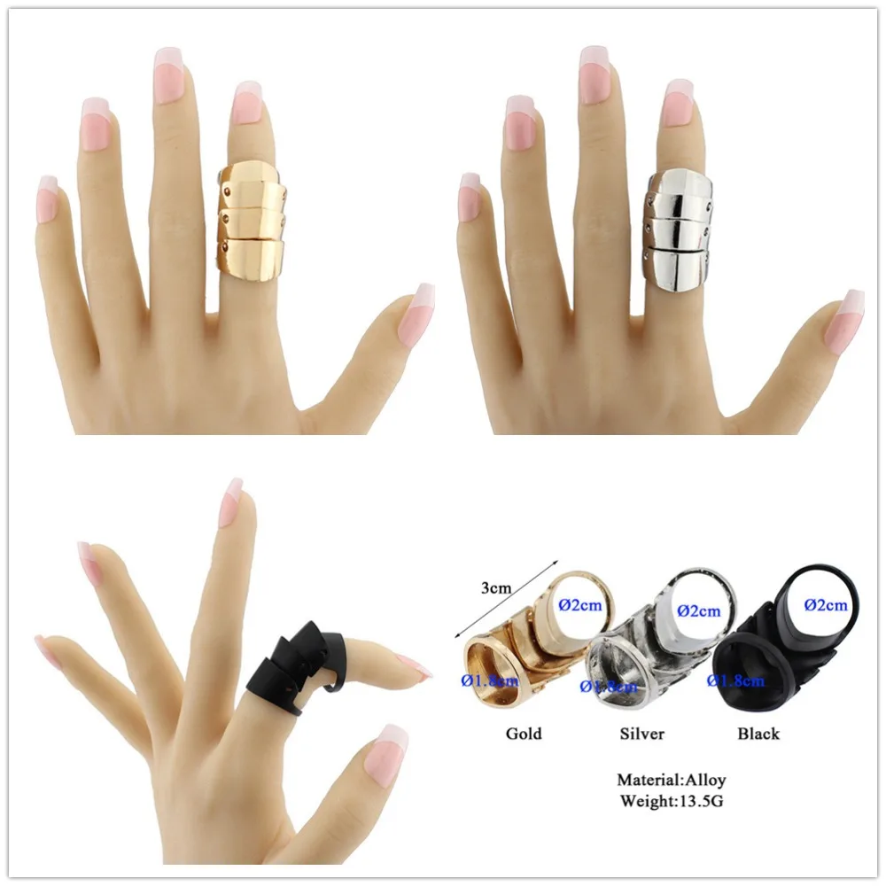 

Punk Knight Articular Finger Ring Knuckle Armour Hip Hop Finger Ring Gothic Punk Silvery Ghost Rings Men Brinco Jewelry