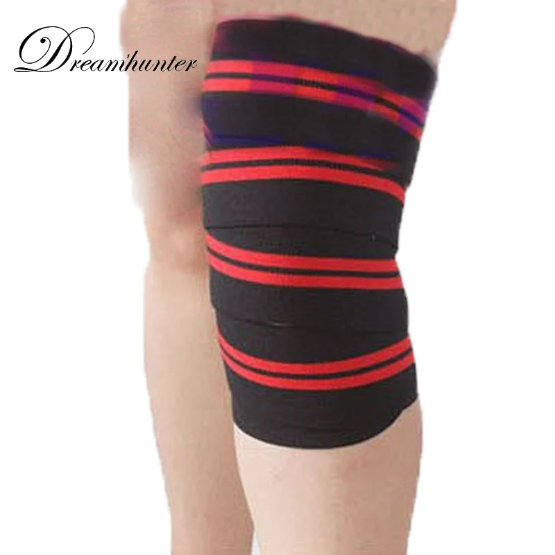 1PCS Body wraps Bandages Knee pads Bodybuilding Squats Weightlifting Adjustable Sports