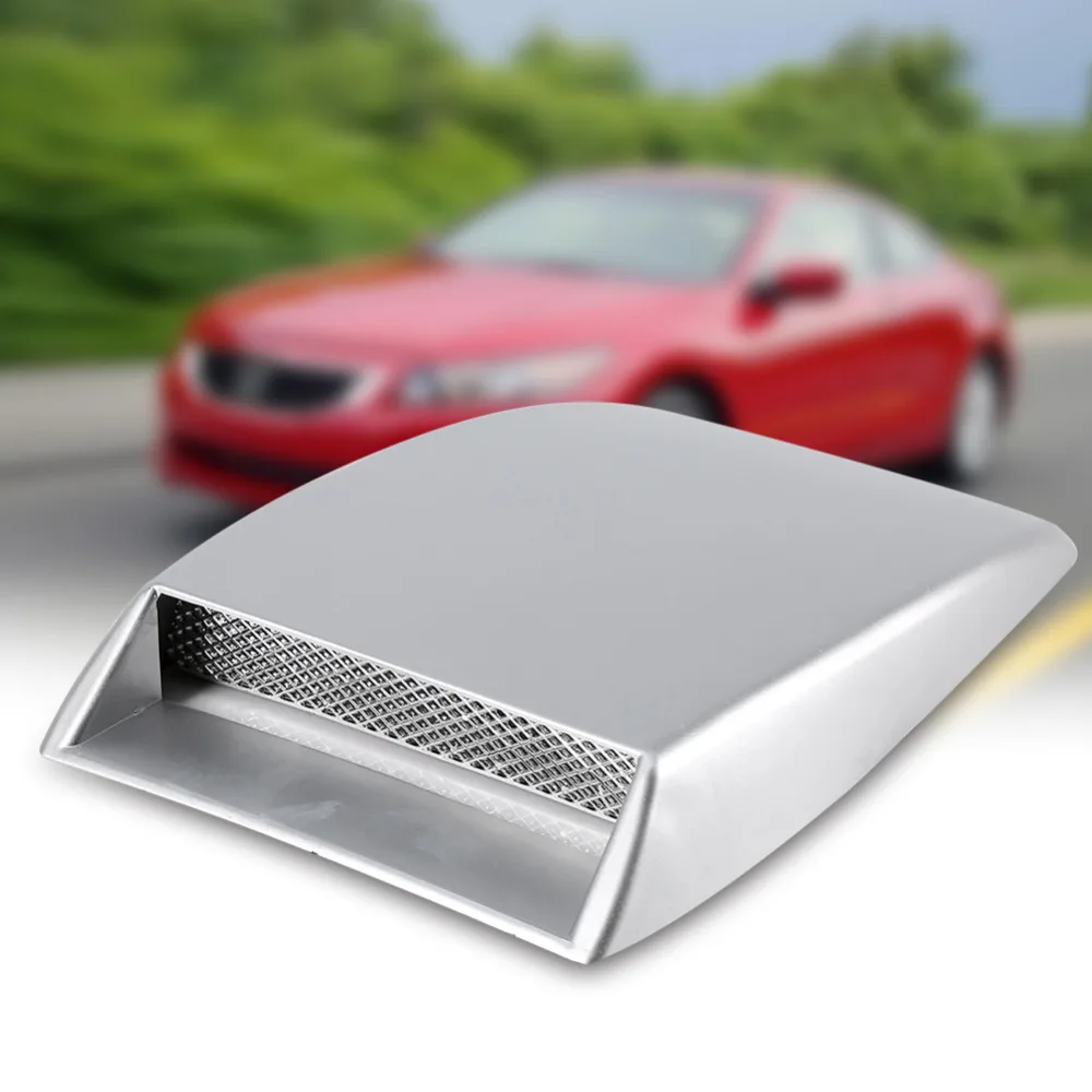 Universal Car Decorative Air Flow Intake Hood Scoop Vent Bonnet ABS Engine Cover