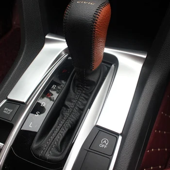 

For Honda Civic 10th 2016 2017 2018 ABS Matte Car gear shift knob frame panel Decoration cover trim Car styling accessories 1pcs