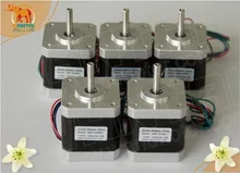 High Quality! Wantai 5PCS Nema17 stepper motor 0.9degree 42BYGHM809 56oz-in 1.7A CE ROHS ISO CNC Router Kit 3D Printer Reprap