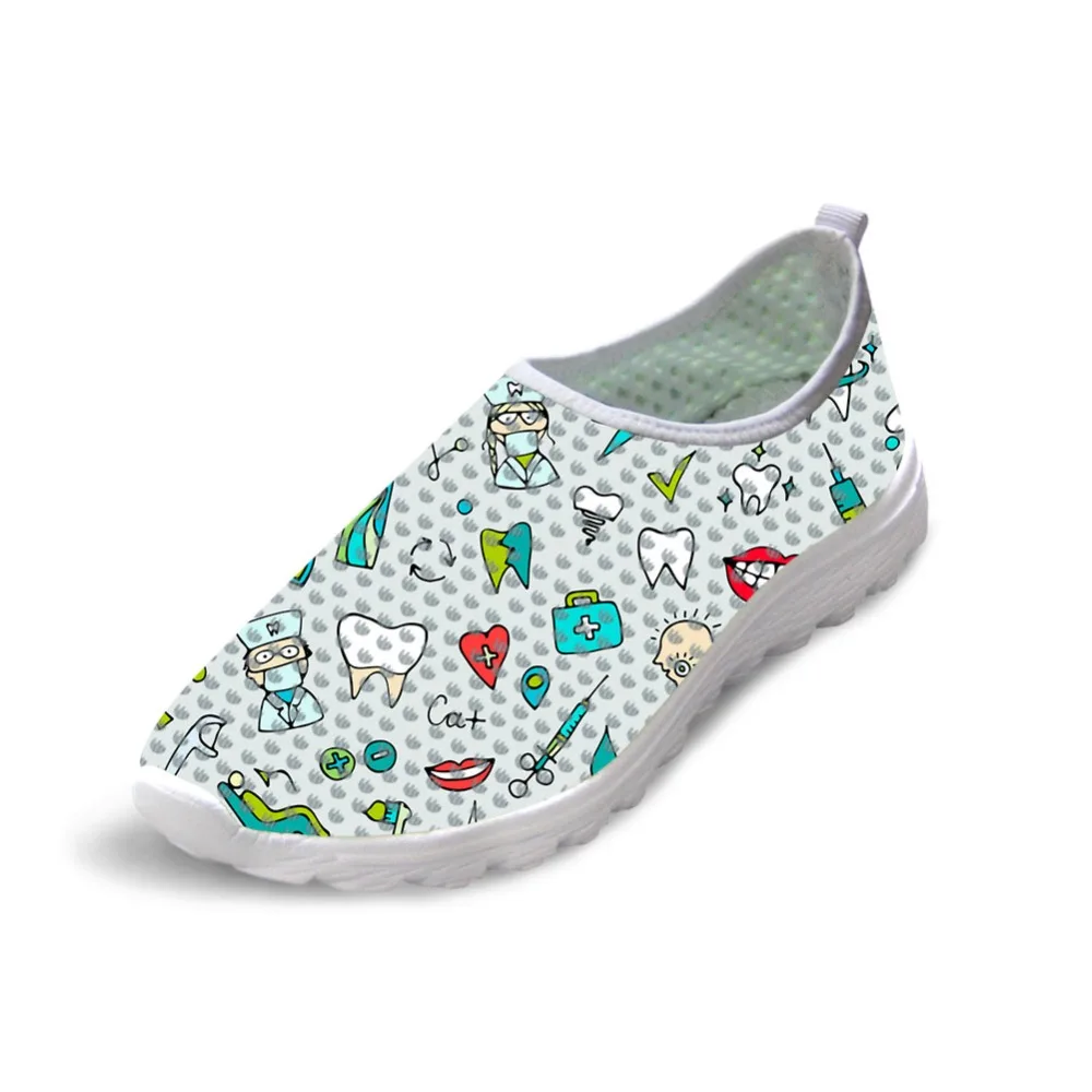 

Noisydesigns Platform Shoes Women Flats Sneakers Wommen Shoes Loafers 3D Nurse Dentist Shoes Zapatos Tenis Feminino