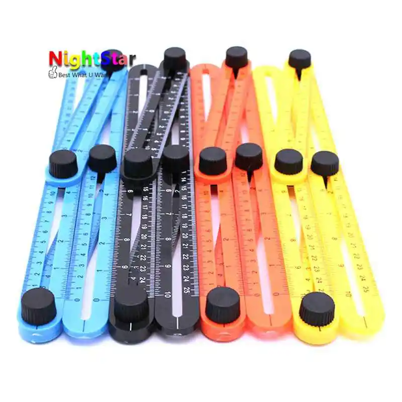 

1Piece Angle ruler Template Tool Four-sided Measuring Tool Angle Finder Protractor Multi-Angle Ruler Layout Tool / Color Random