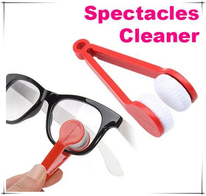 New Portable Handle Clean Glasses Sunglass Lens Cloth Brush Cleaner