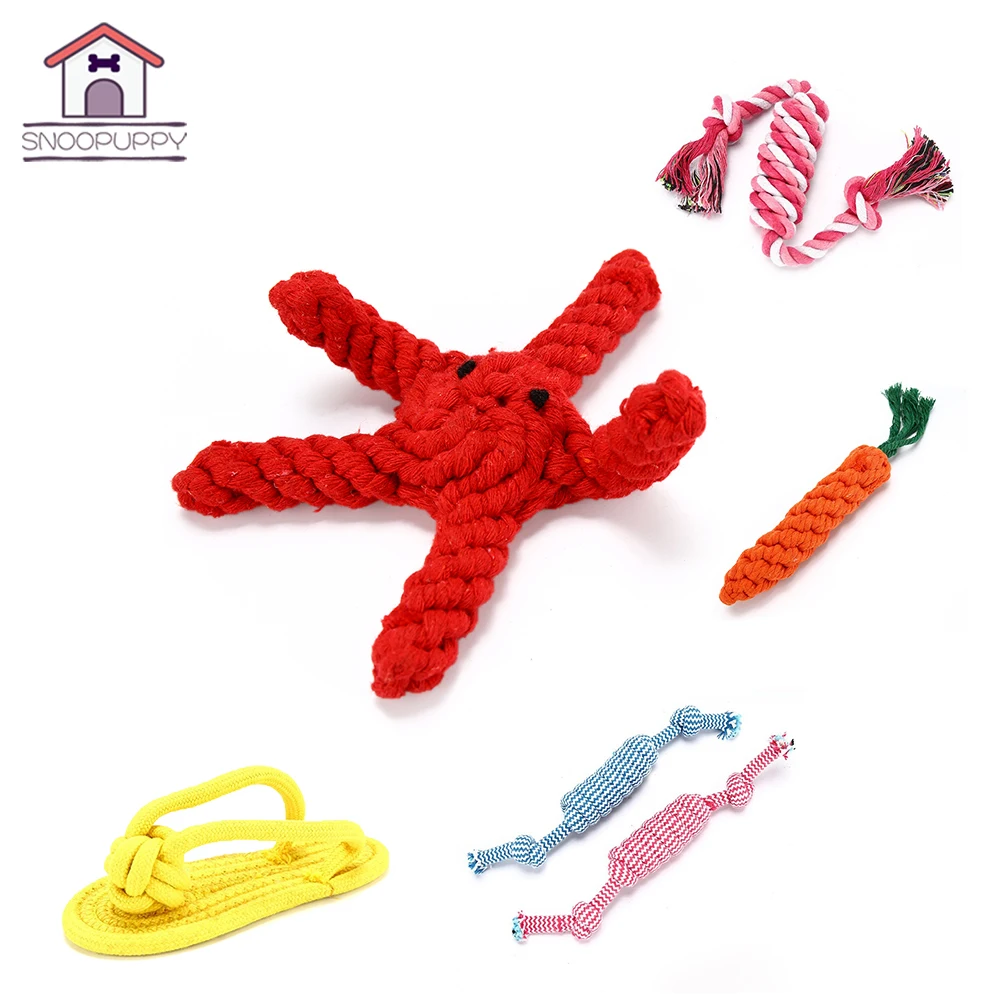 

Pet Soft Dog Toys Funny Design Cotton Dog Rope Toys Durable Cotton Chew Toys Training Teething Toys for Small to Medium Puppy