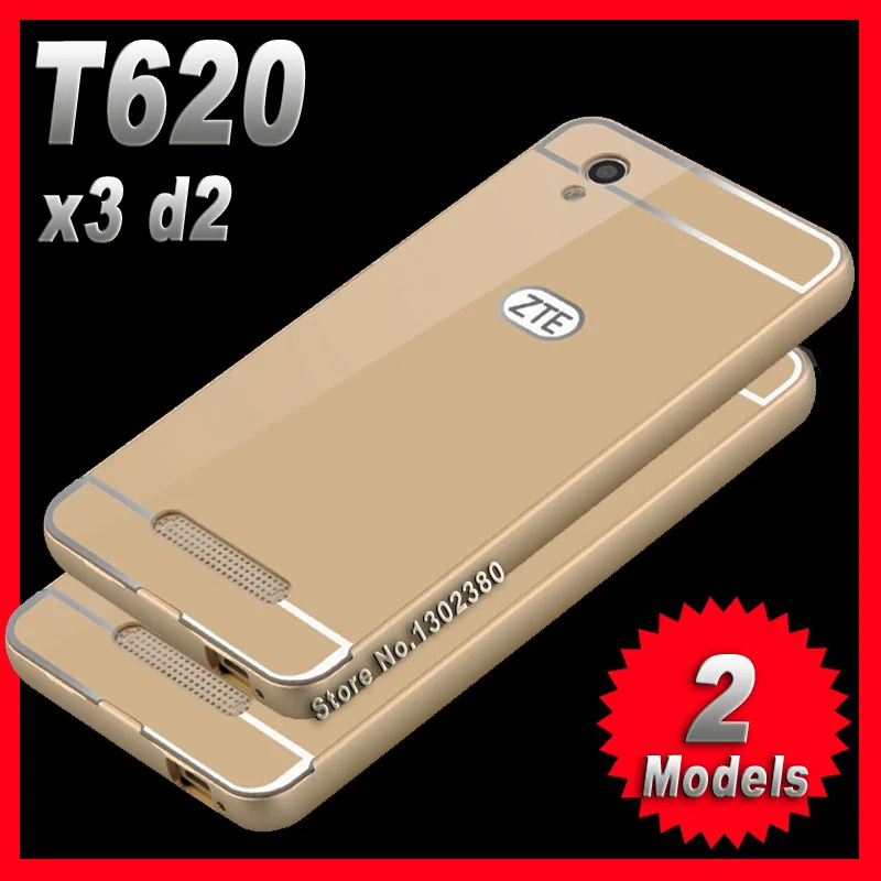

ZTE blade T620 case T 620 Slim Aluminum Luxury Metal Frame Acrylic Back Cover For ZTE Blade X3 case X 3