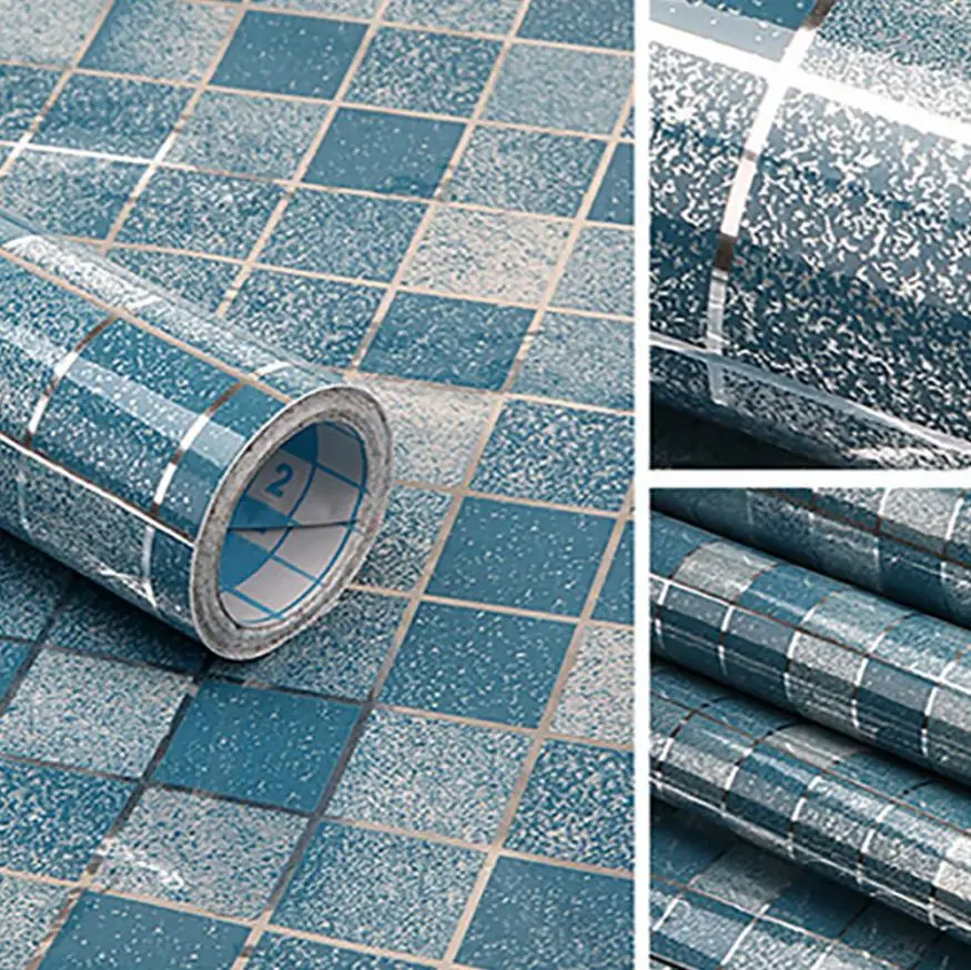 

2018 NEW Wall Sticker Bathroom Kitchen Waterproof Self-adhesive Stickers Mosaic Tile Sticker JULY10