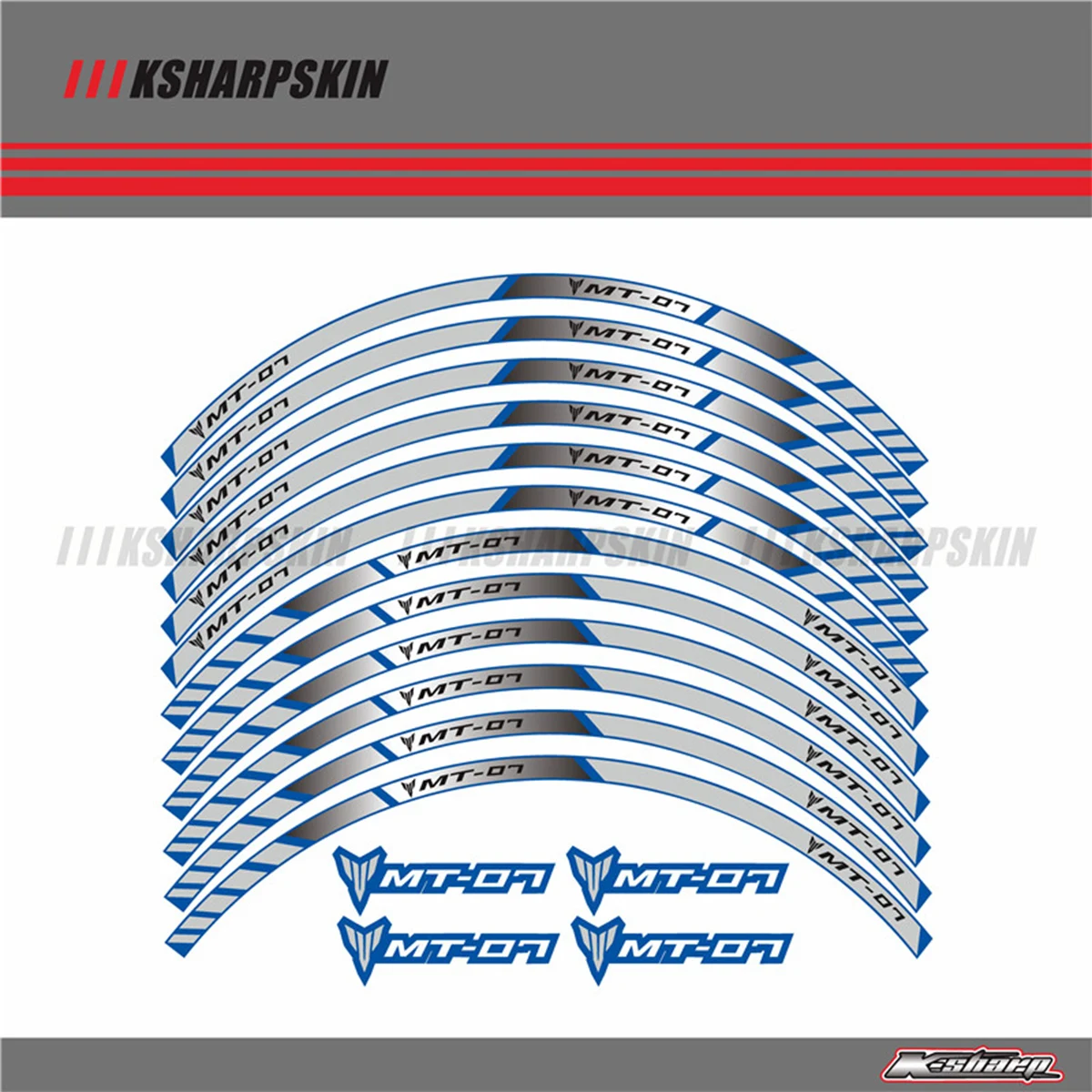 Мотоциклетные обода колеса наклейки колеса Светоотражающие наклейки полосы для Yamaha mt-07