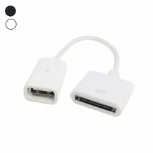 Док-станция 30pin Женский к USB 2,0 Женский кабель для зарядки данных Док-станция 30P черный и белый