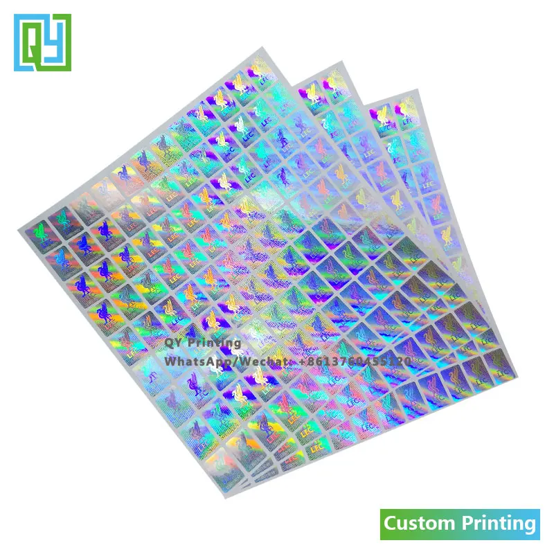 10000pcs 11x16mm 무료 배송 사용자 정의 만든 3D 일련 번호 QR 코드 바코드 실버 홀로그램 스티커 레이저 호 일 브랜드 인감 레이블