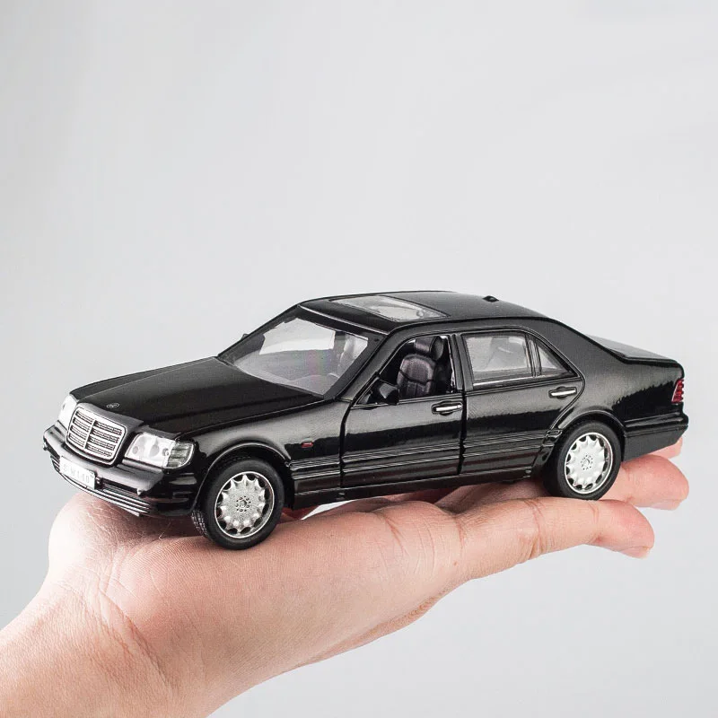  Mercede-Ben S W140 1:32 Alloy Model Car Sound Light Pull-back Light Sound Alloy Vehicle Model Toys 