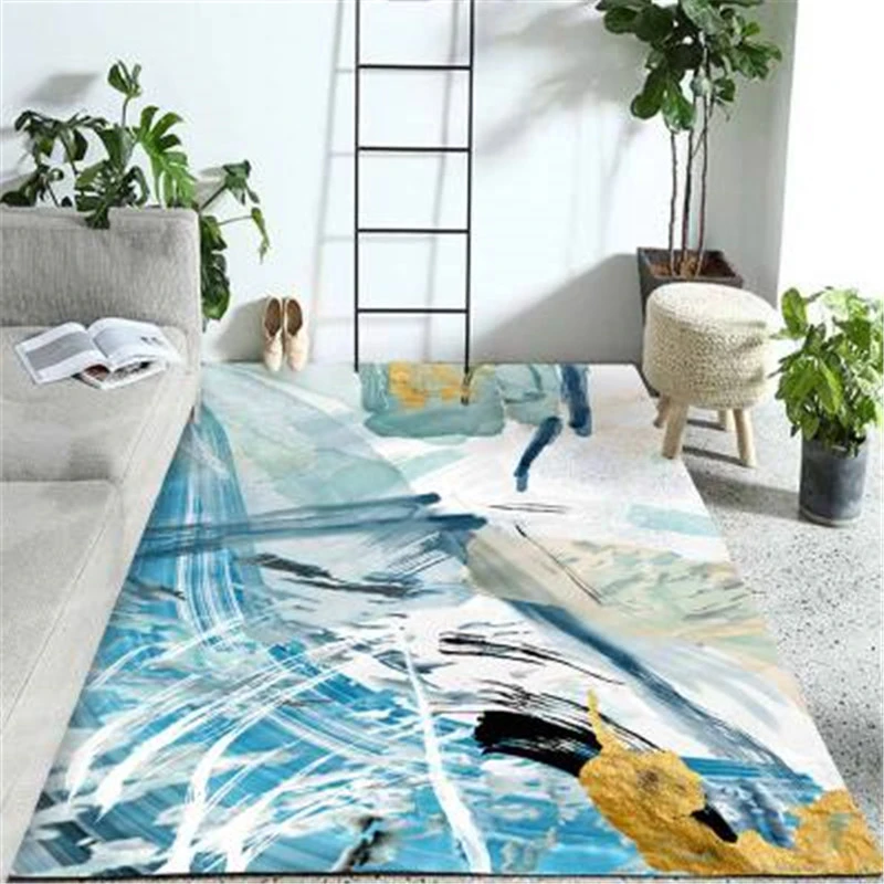 Modern Colorful Abstract Area Rugs For Living Room Blue Abstract Design Rugs Watercolor Abstract Carpet Contemporary For Sale Carpet Aliexpress