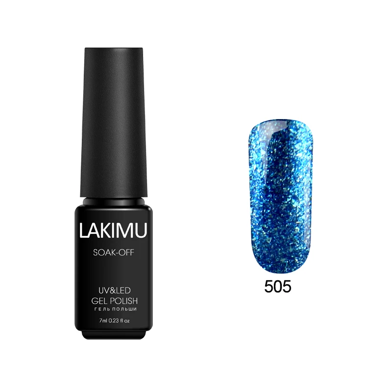 Lakimu 7 мл замачиваемый Платиновый Дизайн Ногтей Сияющий Блеск Звездная платиновая краска УФ светодиодный Гель-лак для ногтей Кристальный лак гель для ногтей - Цвет: 505