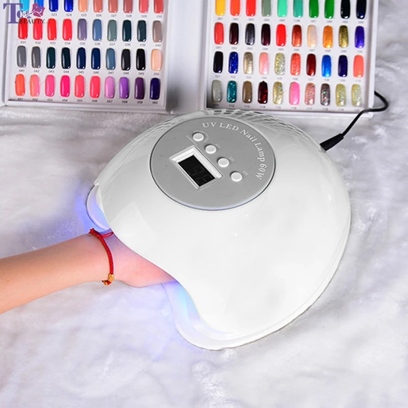 

Manicure Lamp 60w Nail Dryer Hands Phototherapy Induction 100-240V Led Quick-drying Nail Lamp Glue Lamp Cabine UV/LED Nail Gel