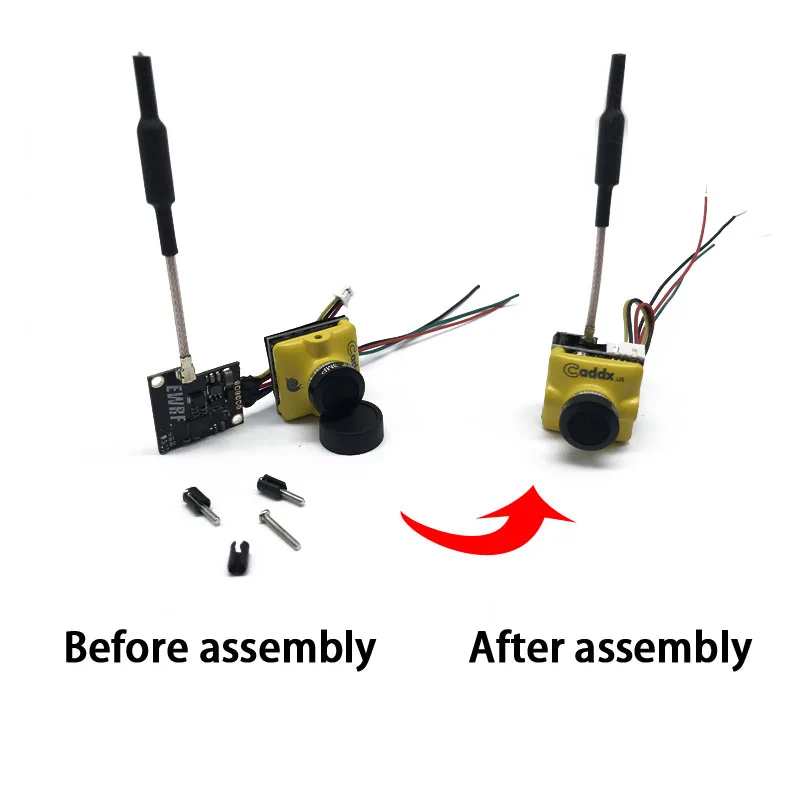 5,8 Г 48CH передатчик FPV 25/100/200 мВт Поддержка smartaudio 5-24 В постоянного тока, с Caddx Turbo Micro F2 CMOS 2,1 мм 1200TVL с видом от первого лица