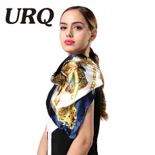 1 шт. 90*90 см элегантный стиль wagon& chain печатные квадратные атласные шелковые шарфы S9A9142