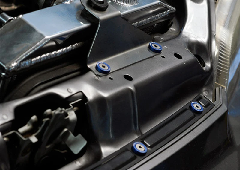 10 шт. M6 JDM автомобиль модифицированные шестигранные крепежные детали крыло Омыватель бампер двигатель вогнутые винты крыло Омыватель номерного знака Болты Автомобиля-Стайлинг