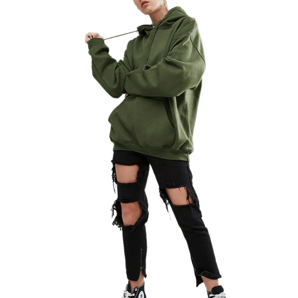 Женская толстовка с капюшоном и карманами длинным рукавом|woman long sleeve hoody|hoodies womenhood