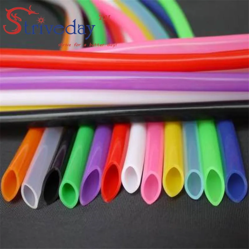 

50 meters/lot Silicone Flexible Tubing 4x6 mm food grade color transparent non-toxic, tasteless, high temperature