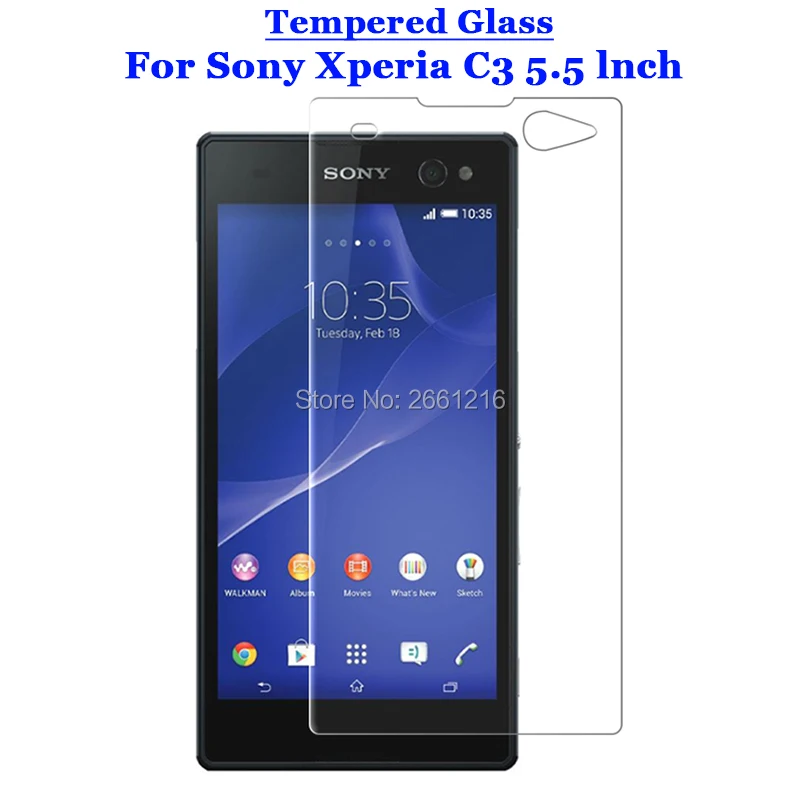 

For Sony C3 Tempered Glass 9H 2.5D Premium Screen Protector Film For Sony Xperia C3 D2533 & C3 Dual D2502 5.5"
