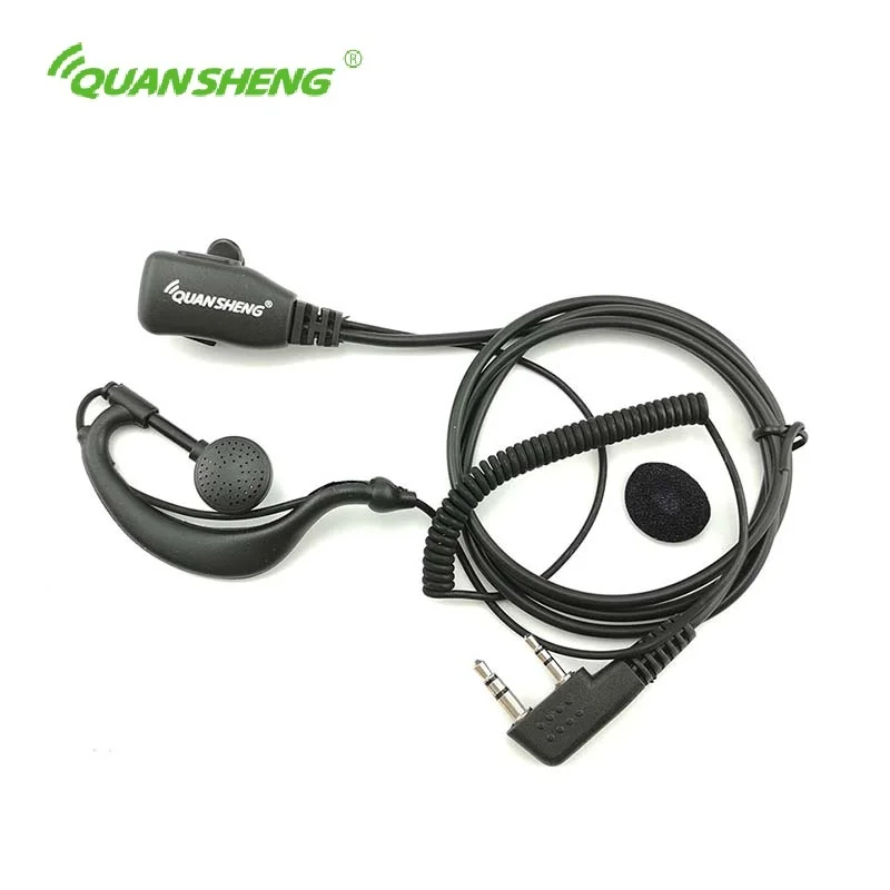 

2PCS Quansheng Headset Earphone Headphone PTT Earpiece for Quansheng Accessories UV-R50 TG-UV2 PLUS Ham CB Radio Baofeng Uv-5r