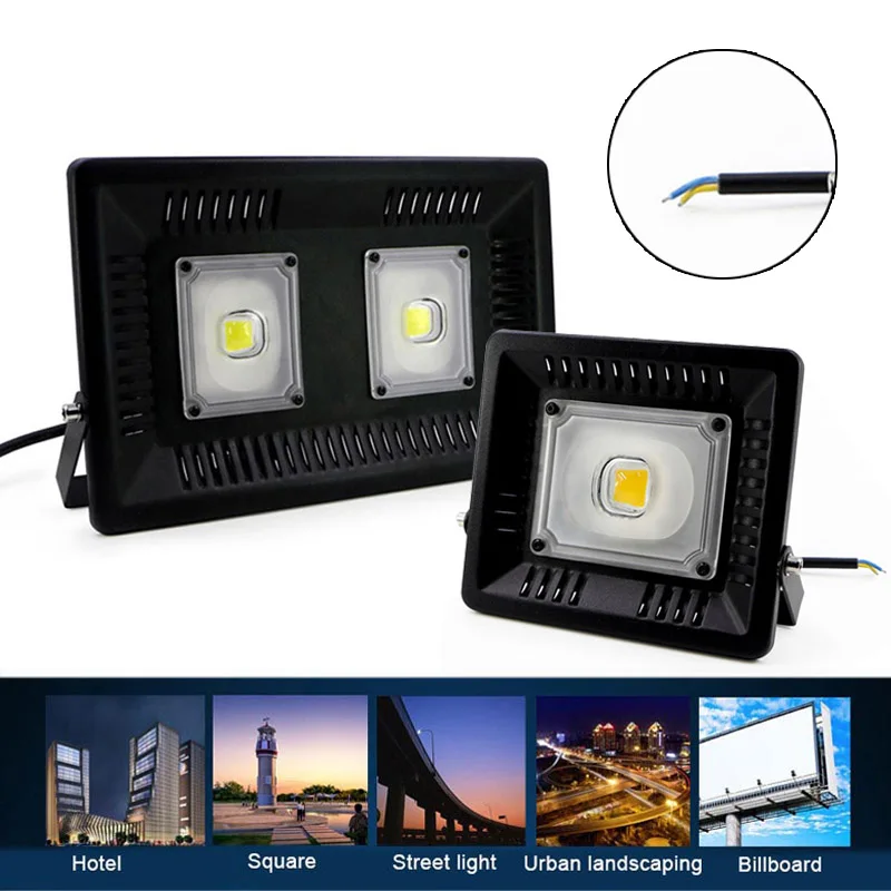 

30W/50W/100W LED Flood Light Outdoor Search Lamp LED Luminaire Ultra Thin Spotlight _WK