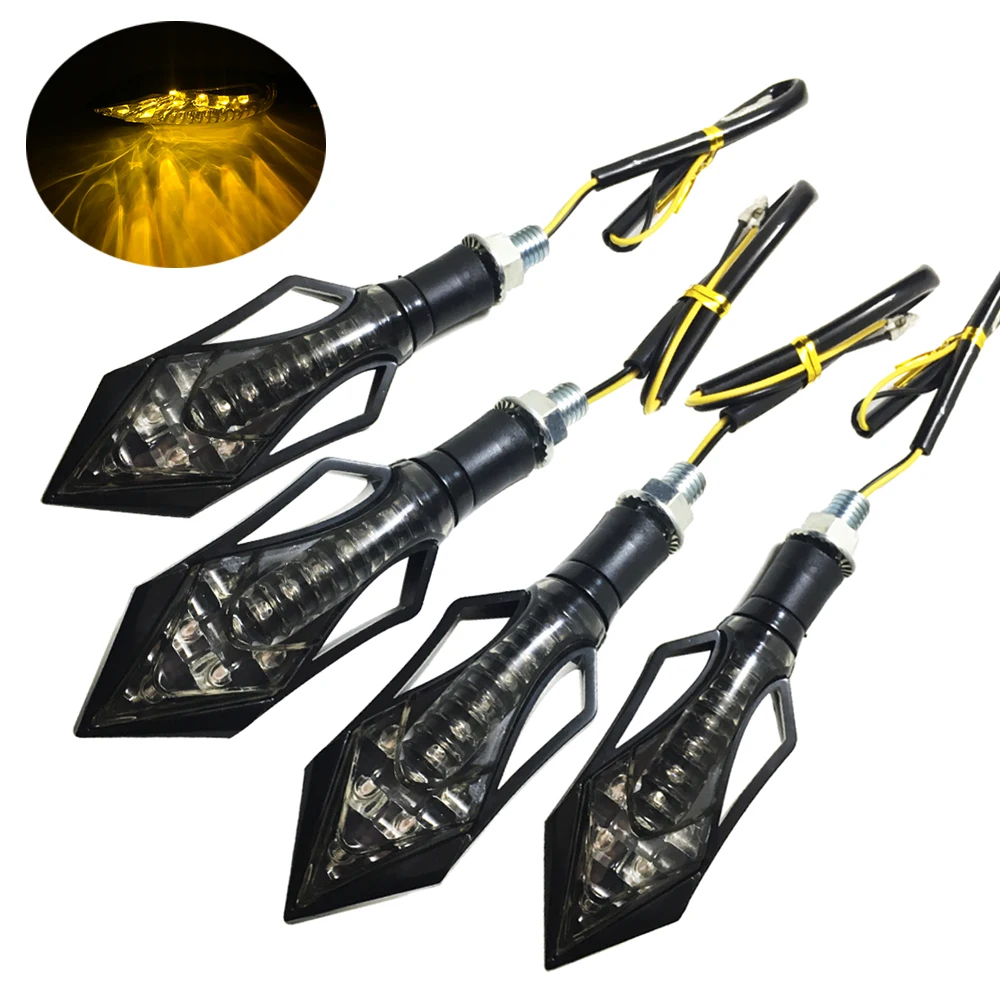 

4X Motorcycle LED Turn Signal Light Indicators Blinkers Moto Turn Signals Lamp For Honda Kawasaki Ducati Aprillia Accessories