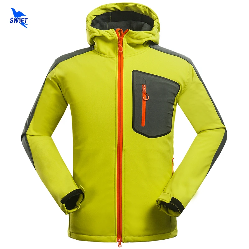 Custom Tech Fleece Hoodie Softshell Jacket Men Waterproof Windstopper