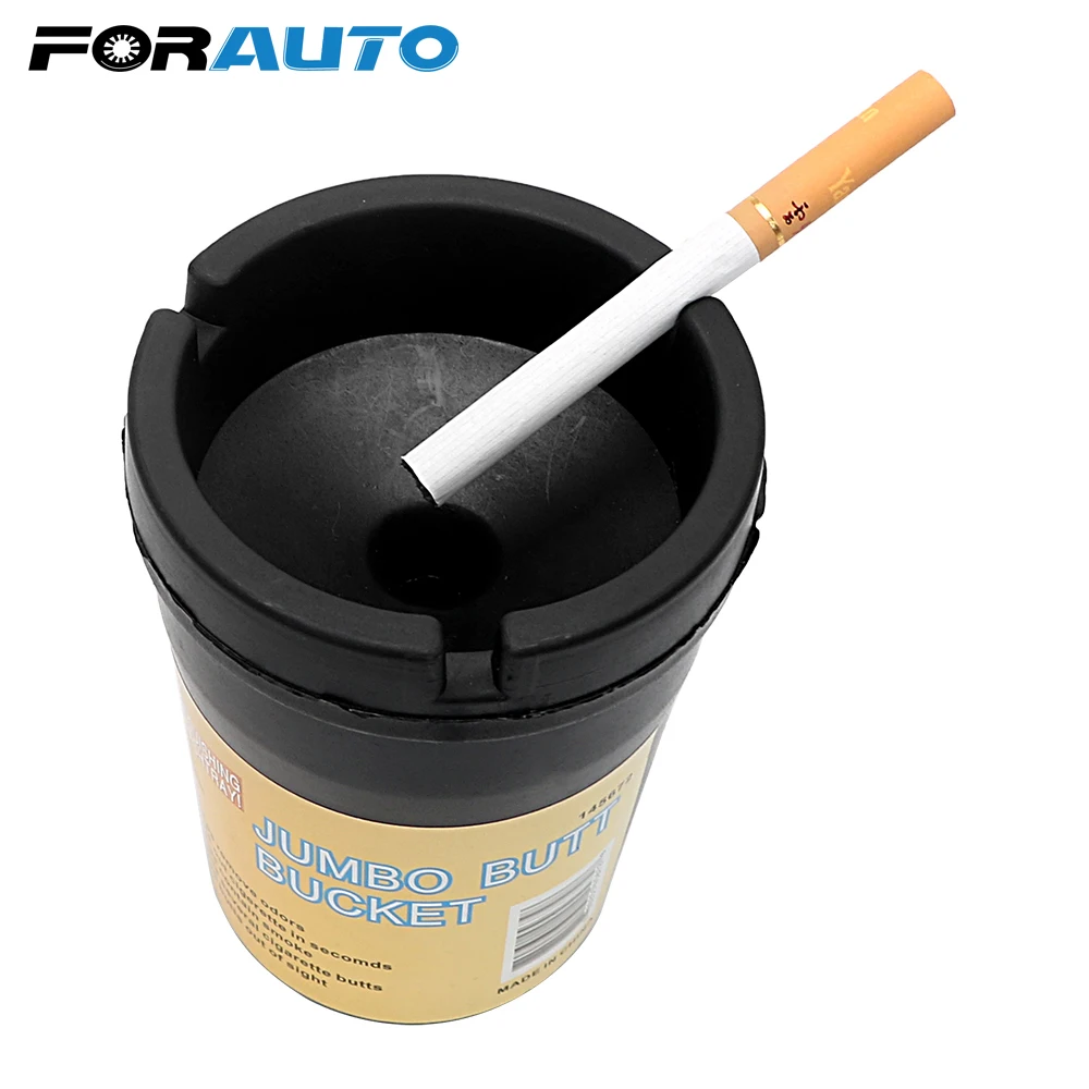 

FORAUTO Car Cigar Ash Tray Auto Smokeless Stand Car Ashtray Truck Cigarette Cylinder Cup Holder Double Layer