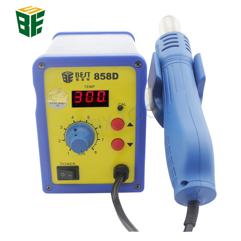 

Temperature Adjustable Lead Screw Type Hot Air Gun Rework Station Desoldering Welding Tool BEST-858D