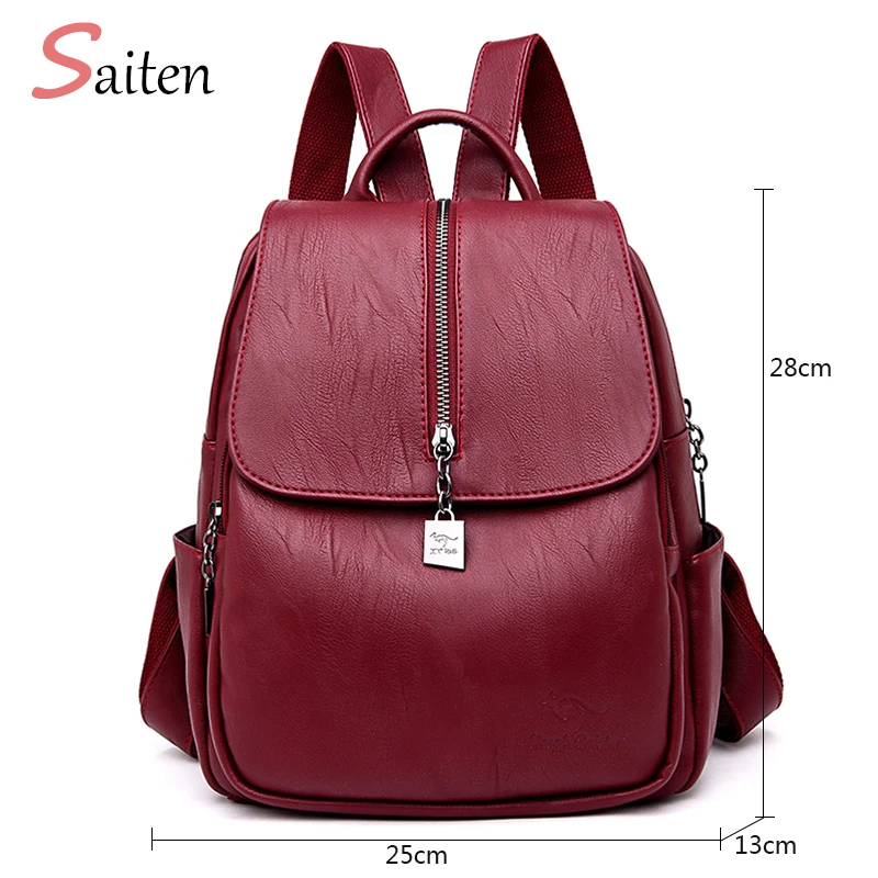 

New Arrivals High Quality Youth Leather Backpacks for Teenage Girls Female School Shoulder Bags Fashion Women Leisure Backpacks
