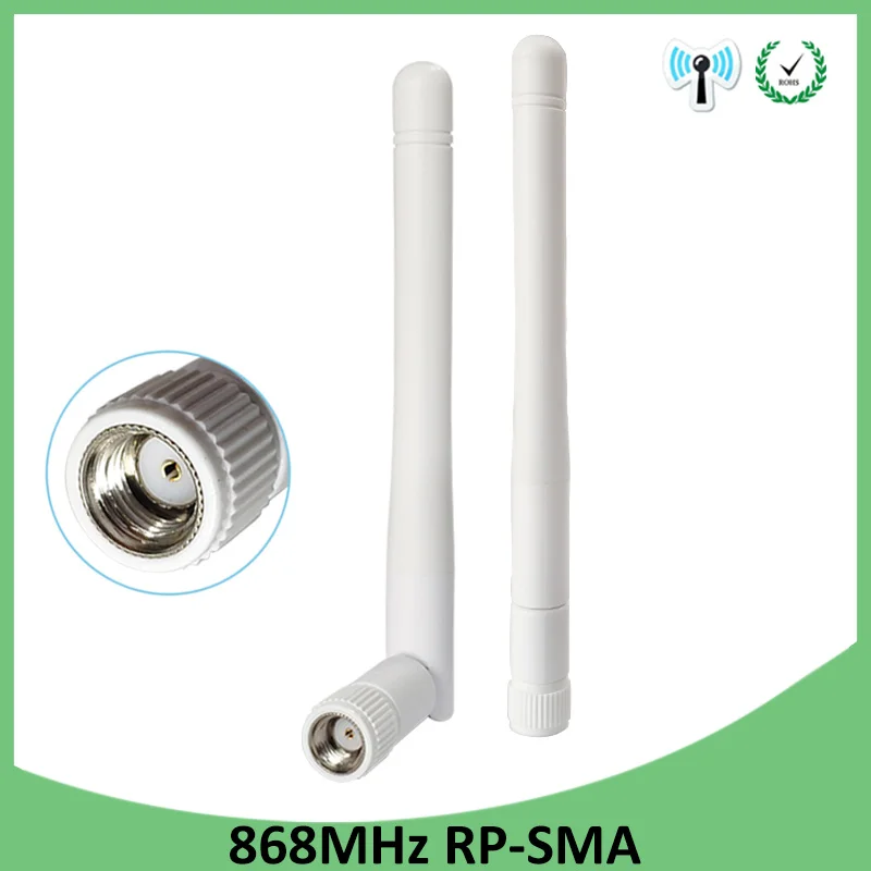 

5pcs 868MHz 915MHz Antenna 3dbi RP-SMA Connector GSM 915 MHz 868 MHz antena outdoor signal repeater antenne waterproof Lorawan