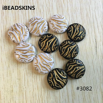 

(choose color) 26mm 140pcs/lot Acrylic Striped coin shape antique style Beads for Jewelry DIY #3082 (Design as shown)