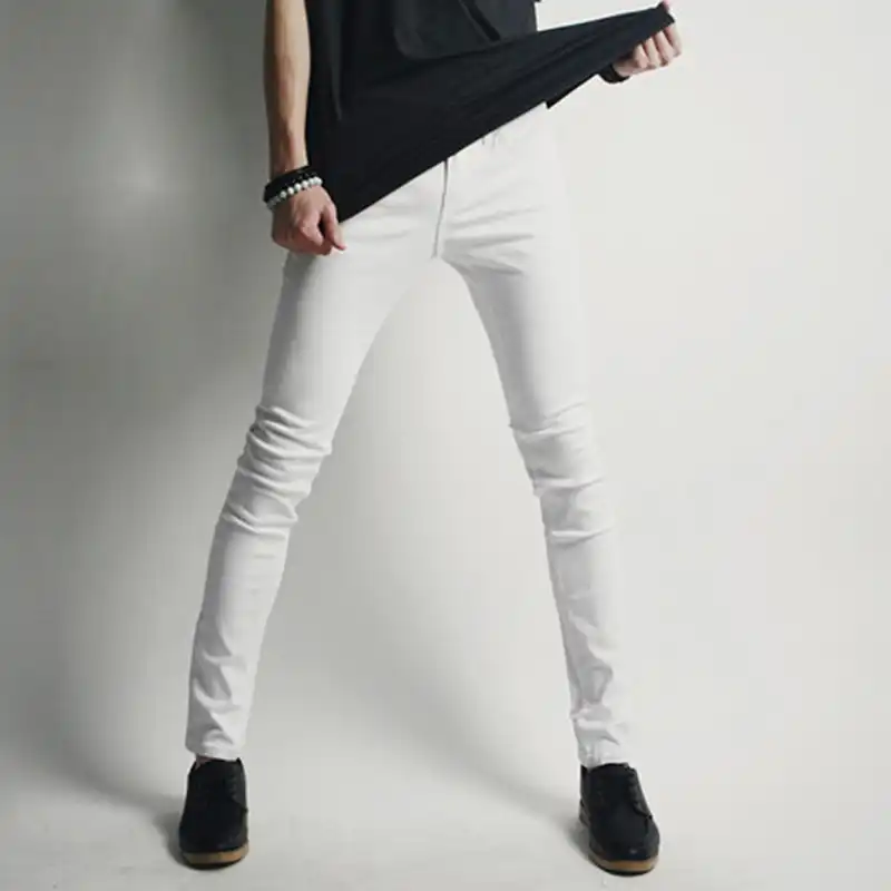 white skinny fit jeans mens