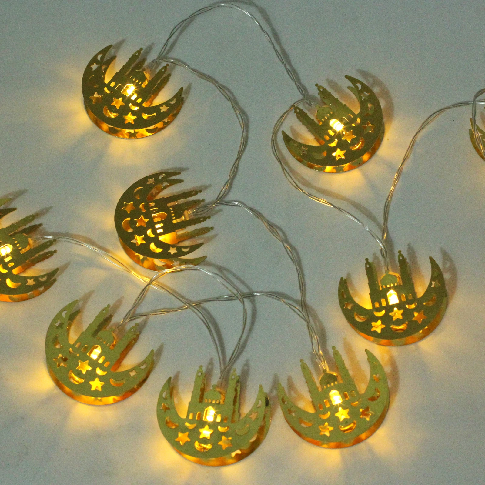 10LED замок Луна украшение дома на батарейках лампа ремесла праздничный подарок