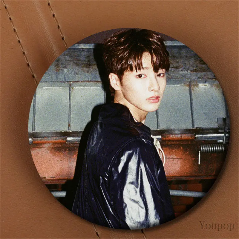 Youpop KPOP бродячий детский 2-й Мини альбом I am Who StrayKids Bang Chan I.N WOOJIN значок с фото булавки броши для одежды шляпа рюкзак