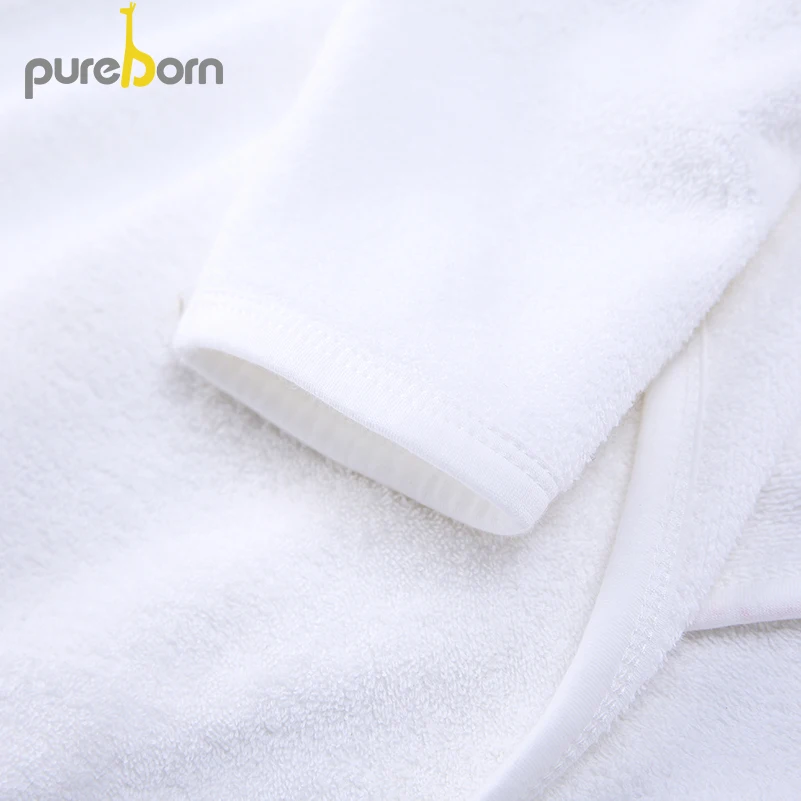 Pureborn детский банный халат Милая Зверюшка лиса с капюшоном Полотенца для