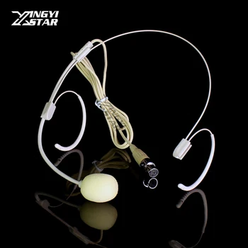 

Invisible Mini XLR 4 Pin TA4F Dual Earhook Headworn Headset Microphone For Shure Wireless Beltpack Transmitter KCX1 KCX4 KCX88