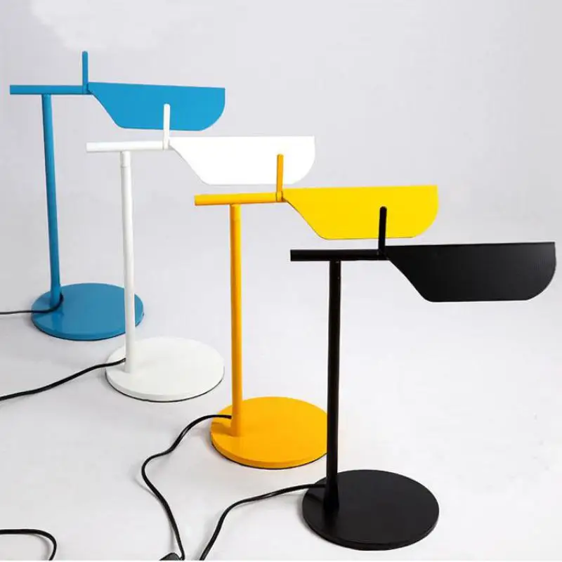

modern Simple Italian Designer Iron Led Table Lamp For Bedroom Living Room Study H 40cm 5 Colors Light 1615