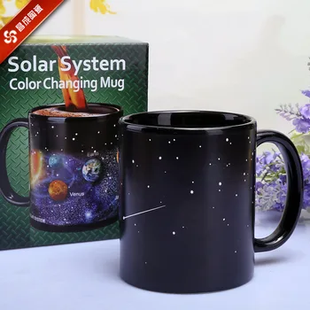

The Solar System Color Chang Mug Creative Porcelain Coffee Mug Milk Ceramic Cups and Mugs