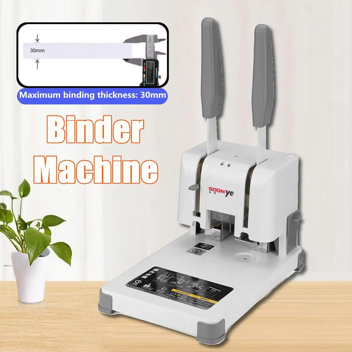 

220V Binding Machine Manual Hot Melt Glue Book Binder Clips Hot Glue Book Binding Machine Office School Electrical Device
