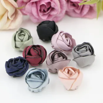 

New Arrival Hair Jewelry DIY Material Fabric Ribbon Rose Flowers 3D Floral Handmade Craft Fit for Girls Headband Clips Pin Decor