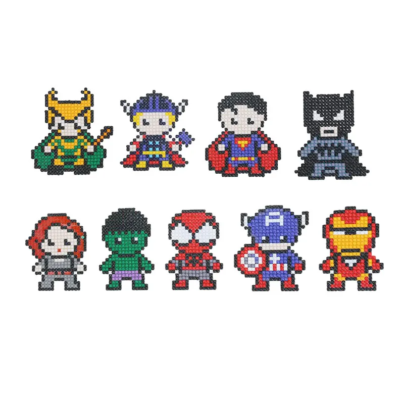 

DIY Cartoon Pattern Children Mini Handcraft Diamond Painting Stickers For Kids DIY Craft Rhinestone Cross Stitch Bookmark Stick