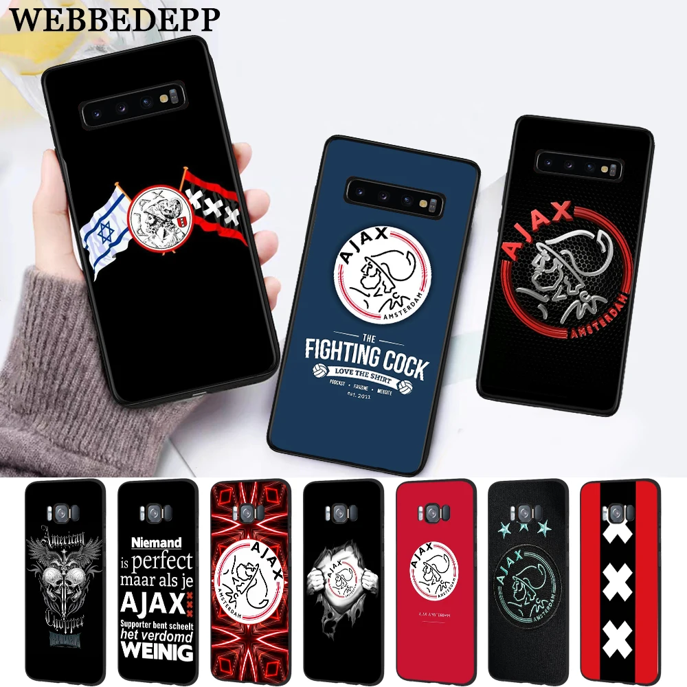 

WEBBEDEPP Ajax Team Silicone Case for Samsung S6 Edge S7 S8 Plus S9 S10 S10e Note 8 9 10 M10 M20 M30