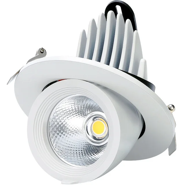 

Trunk Shape Design LED Downlight COB 10W 15W 25W 30W Recessed LED Ceiling Spot Light 360 Degree Adjustable AC110V 220V Dimmable